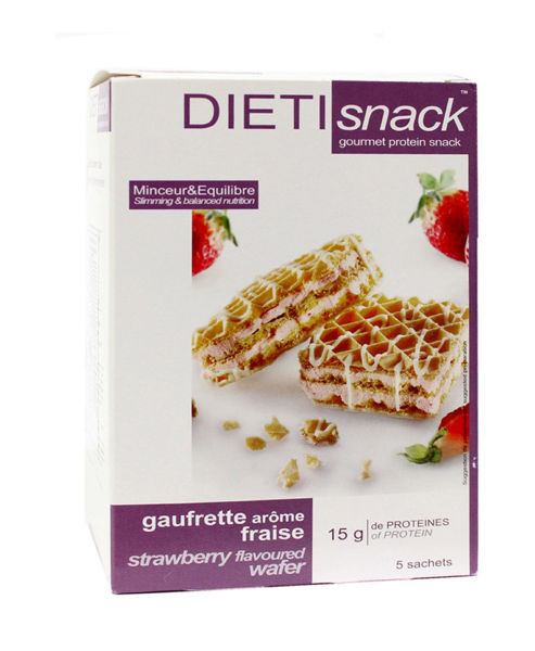 Picture of Dieti snack strawberry wafer sachet 5*15 g