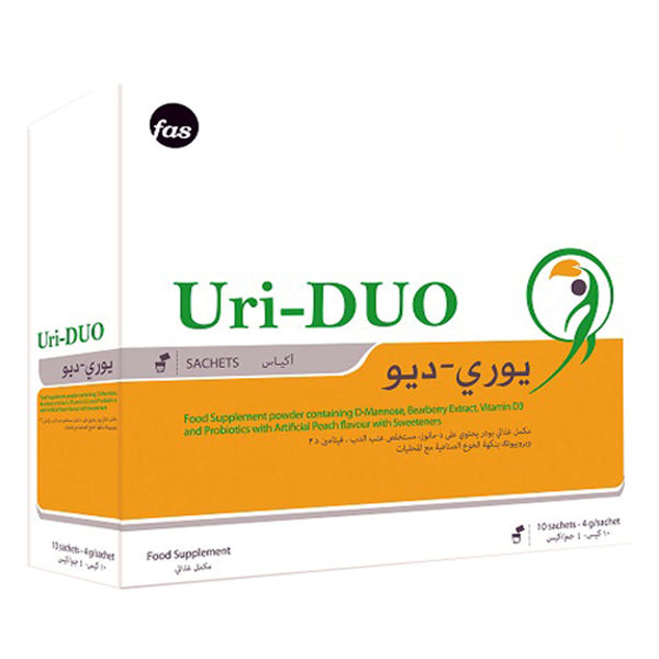 Picture of Uri-duo with artificial peach flavour 10 sachets