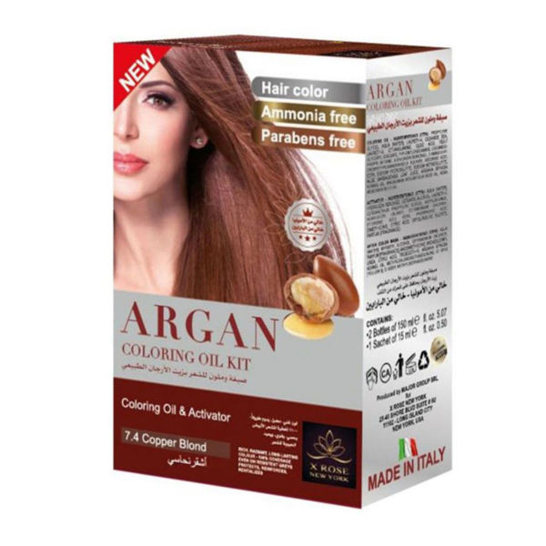 X-Rose Argan Oil Coloring kit Copper Blond 7.4