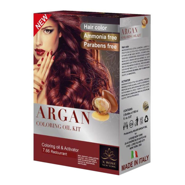 X-Rose Argan Oil Coloring kit Redish Brown 7.66