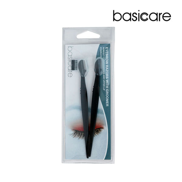 Picture of Basicare razor 2 pcs with eyebrow groomer