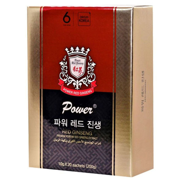 صورة باور شراب الجنسنج الأحمر الكوري بنكهة الرمان 10 جرام * 20 كيس