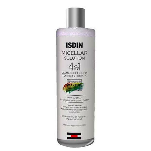ISDIN Micellar Solution Hydrating 4 in 1 Facial Cleansing for all skin types.