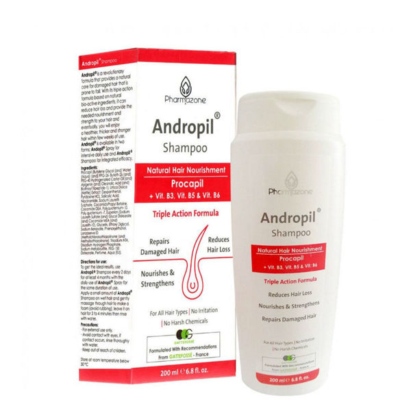 Pharmazone Andropil shampoo natural hair nourishment procapil