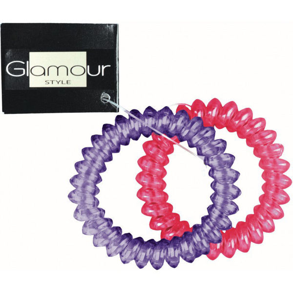 Picture of Glamour Telephone Hair Ties 2 Pcs Color Mix
